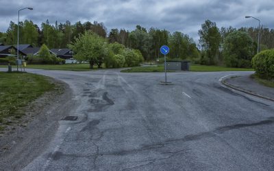 Omläggning asfalt och målning av linjer