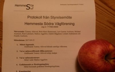 Protokoll 1617-10 och 1718-01 finns nu på hemsidan