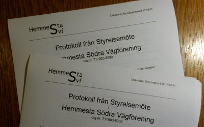 Protokoll 1718-03 och 1718-04 finns nu på hemsidan