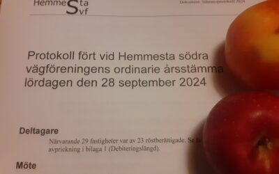 2024 års stämmoprotokoll finns nu på hemsidan